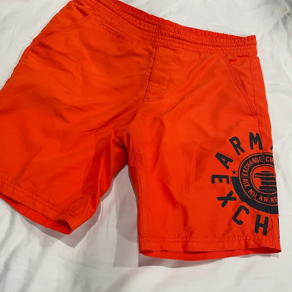 Armani Exchange bathing suit. Bright orange. Medium